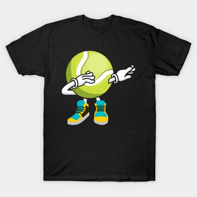 Tennis Gifts For Coach Dabbing Tennis Ball Funny T-Shirt by TeddyTees